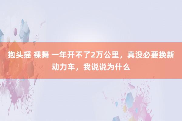 抱头摇 裸舞 一年开不了2万公里，真没必要换新动力车，我说说为什么