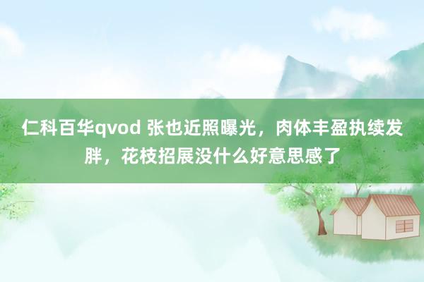 仁科百华qvod 张也近照曝光，肉体丰盈执续发胖，花枝招展没什么好意思感了