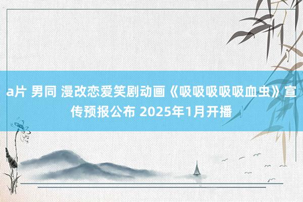 a片 男同 漫改恋爱笑剧动画《吸吸吸吸吸血虫》宣传预报公布 2025年1月开播