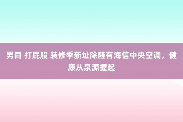 男同 打屁股 装修季新址除醛有海信中央空调，健康从泉源握起