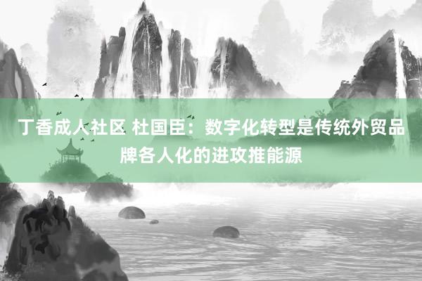 丁香成人社区 杜国臣：数字化转型是传统外贸品牌各人化的进攻推能源