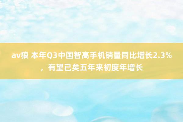 av狼 本年Q3中国智高手机销量同比增长2.3%，有望已矣五年来初度年增长