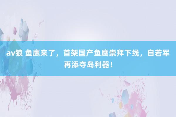 av狼 鱼鹰来了，首架国产鱼鹰崇拜下线，自若军再添夺岛利器！