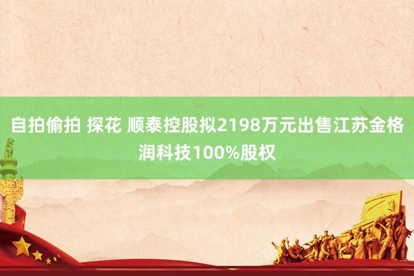 自拍偷拍 探花 顺泰控股拟2198万元出售江苏金格润科技100%股权