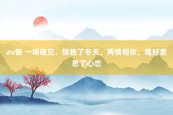 av狼 一场碰见，惊艳了冬天，两情相依，唯好意思了心恋