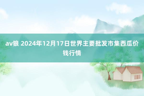 av狼 2024年12月17日世界主要批发市集西瓜价钱行情